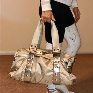 Bebe sport metallic duffel bag